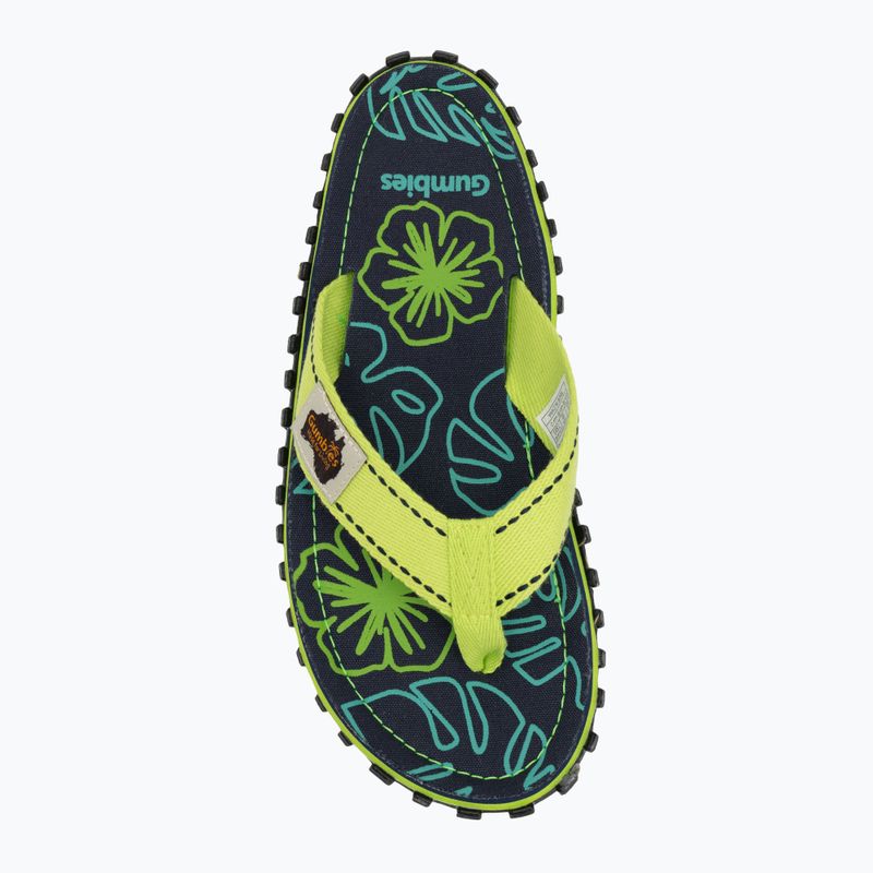 Infradito Gumbies Islander lime hibiscus 5