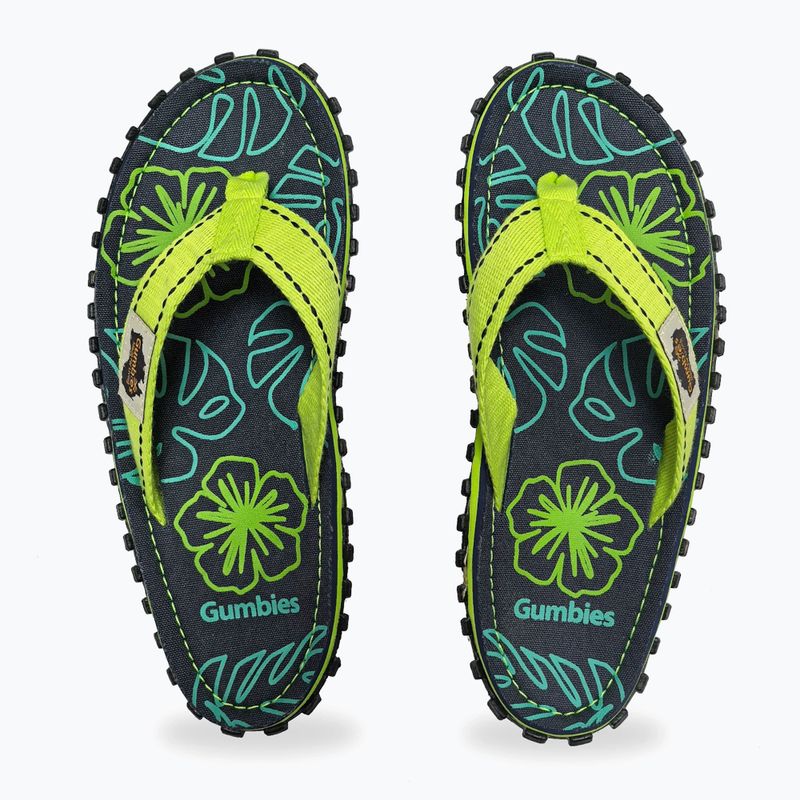 Infradito Gumbies Islander lime hibiscus 3