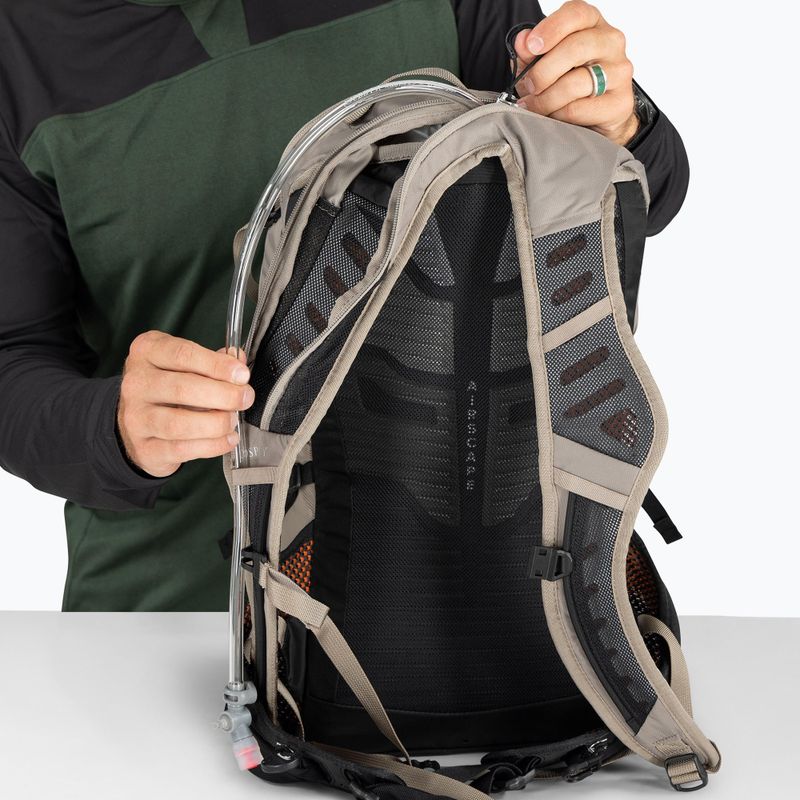 Zaino da bicicletta Osprey Raptor 14 + serbatoio da 2,5 litri grigio pediment 14