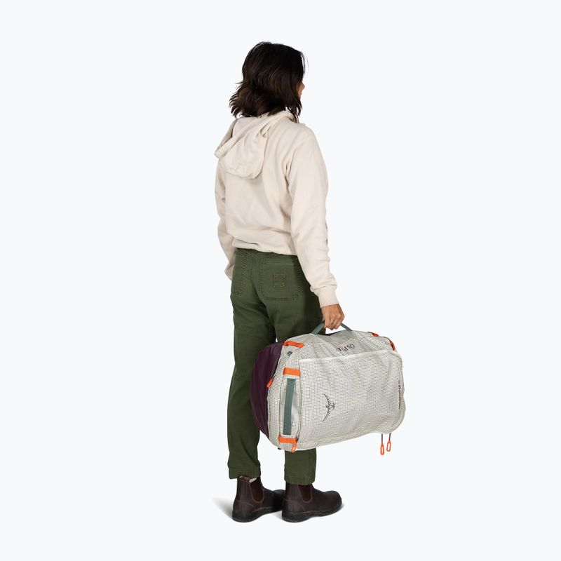 Borsa da viaggio Osprey Transporter Duffel 40 l mystery white/moody burgundy 5