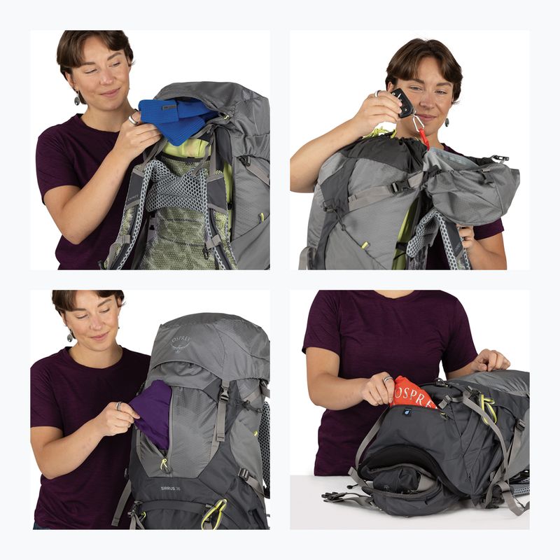 Zaino da trekking da donna Osprey Sirrus 36 l medium grey 14