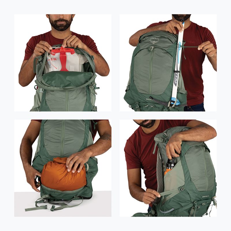 Zaino da trekking da uomo Osprey Stratos 34 l pine leaf 13