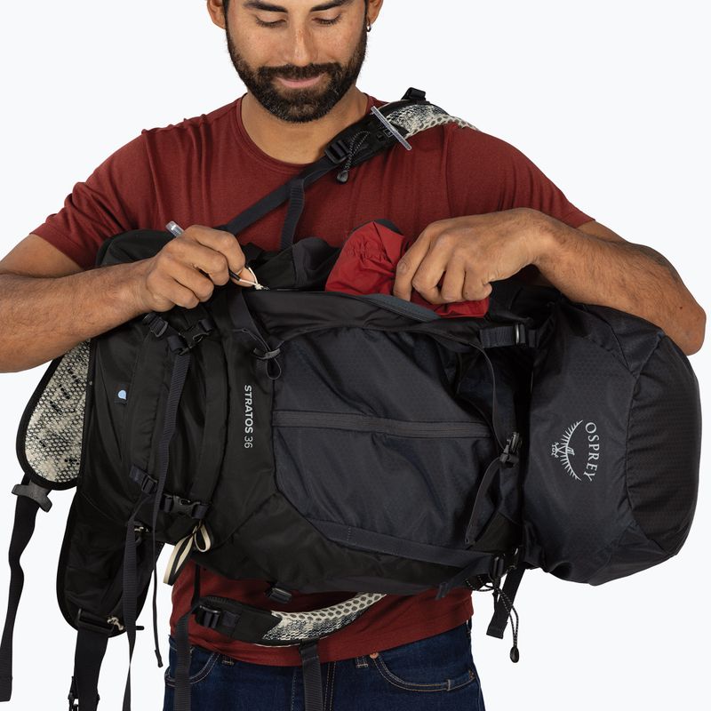 Zaino da trekking da uomo Osprey Stratos 36 l raven black 11