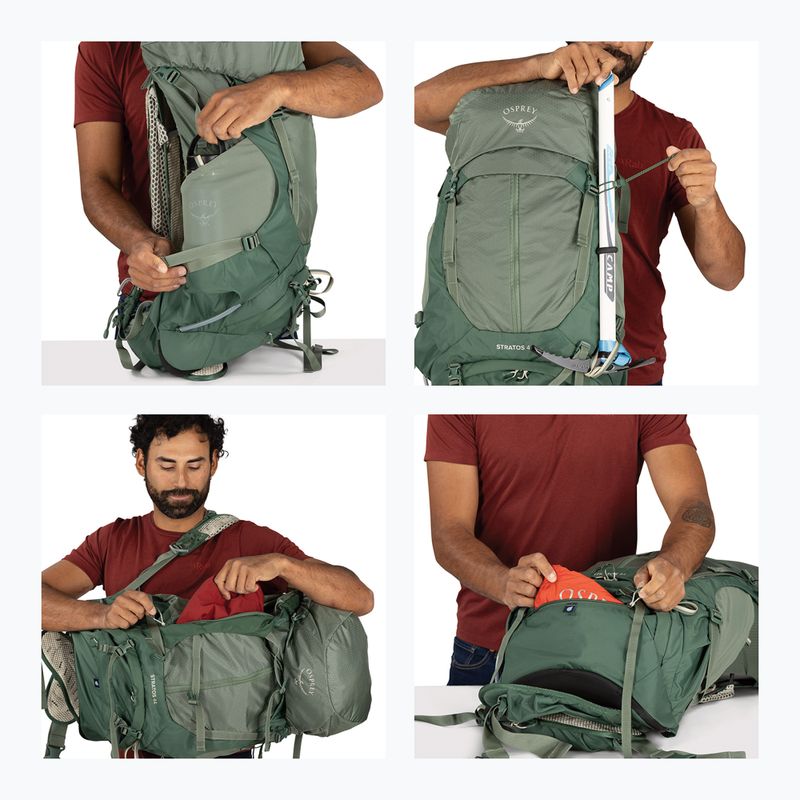 Zaino da trekking da uomo Osprey Stratos 44 l pine leaf 15