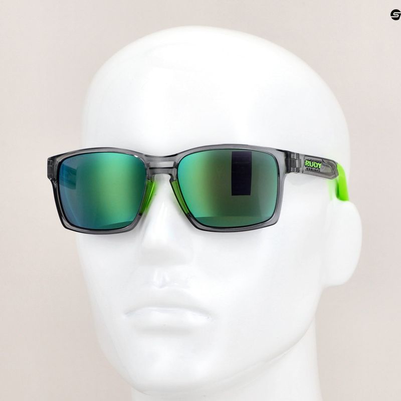 Occhiali da sole Rudy Project Spinair 57 crystal graphite/polar 3fx hdr multilaser green 12