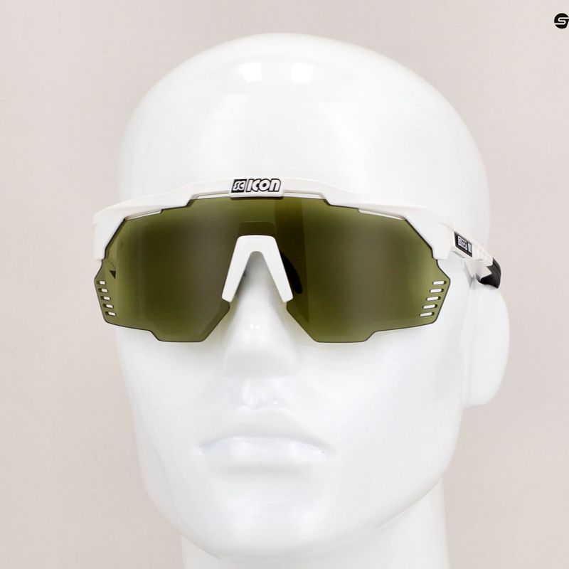 Occhiali da sole SCICON Aeroshade Kunken bianco lucido/scnpp verde trail 8