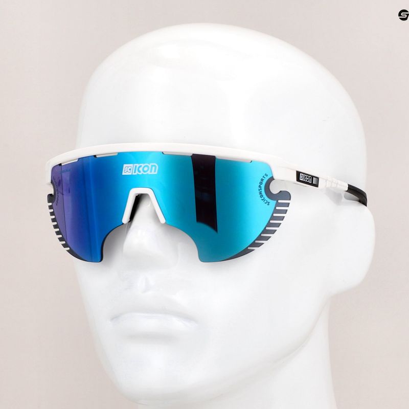 Occhiali da sole SCICON Aerowing Lamon bianco lucido/scnpp multimirror blu 9