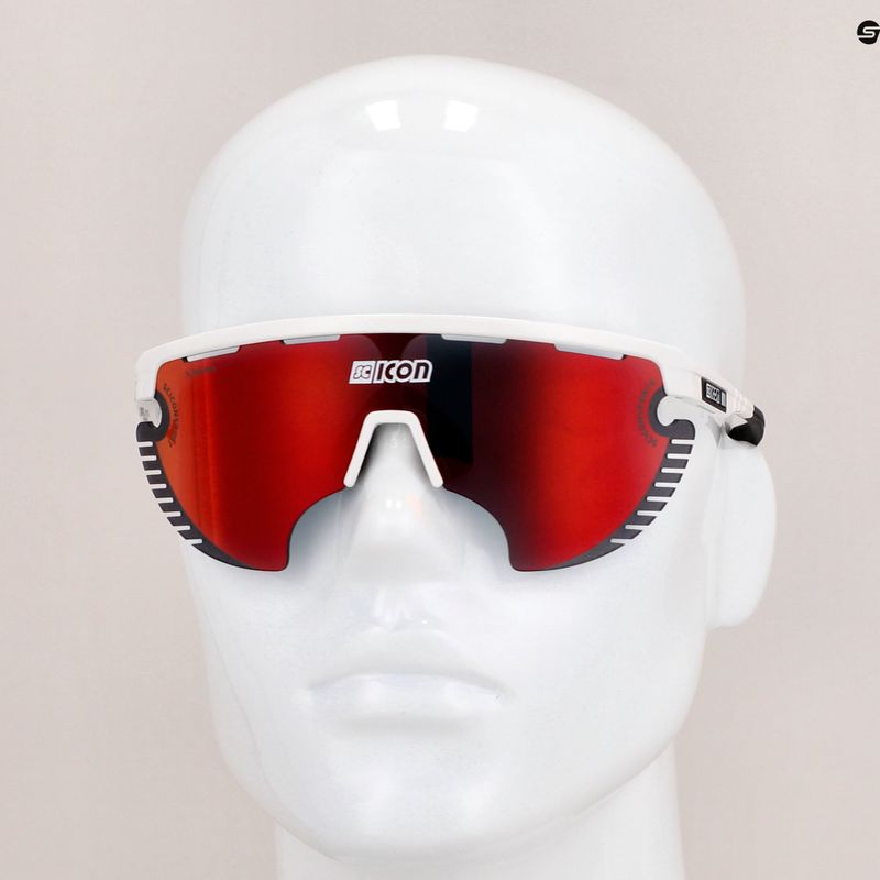 SCICON Aerowing Lamon bianco lucido/scnpp multimirror rosso occhiali da sole 9