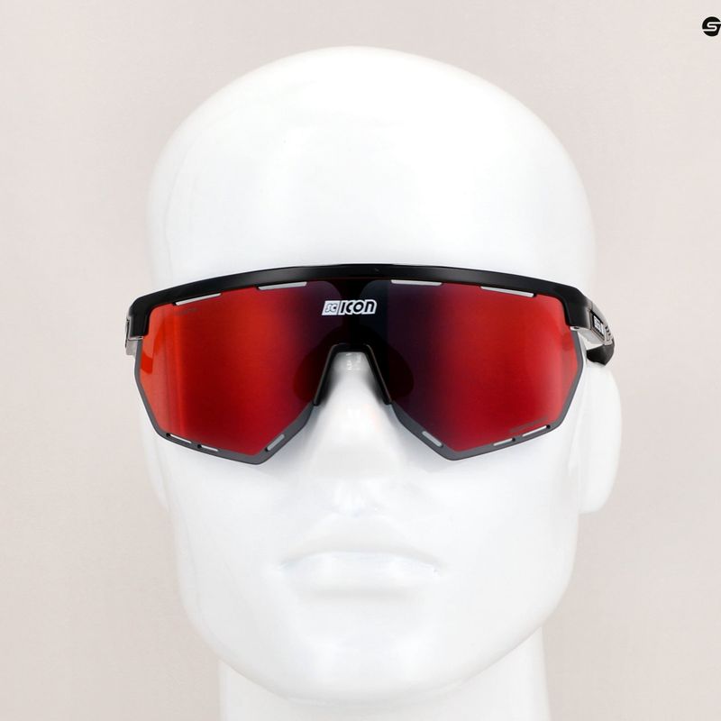 Occhiali da sole SCICON Aerowing nero lucido/scnpp multimirror rosso 9