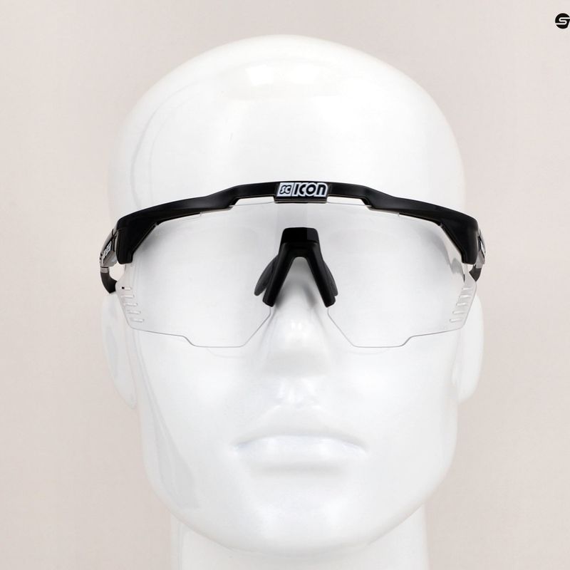 Occhiali da sole SCICON Aeroshade Kunken nero lucido/scnpp argento fotocromatico 9