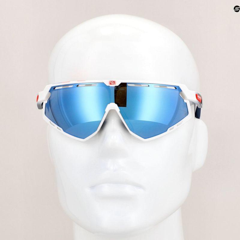 Occhiali da sole Rudy Project Defender bianco lucido/blu sfumato/multilaser ghiaccio 9