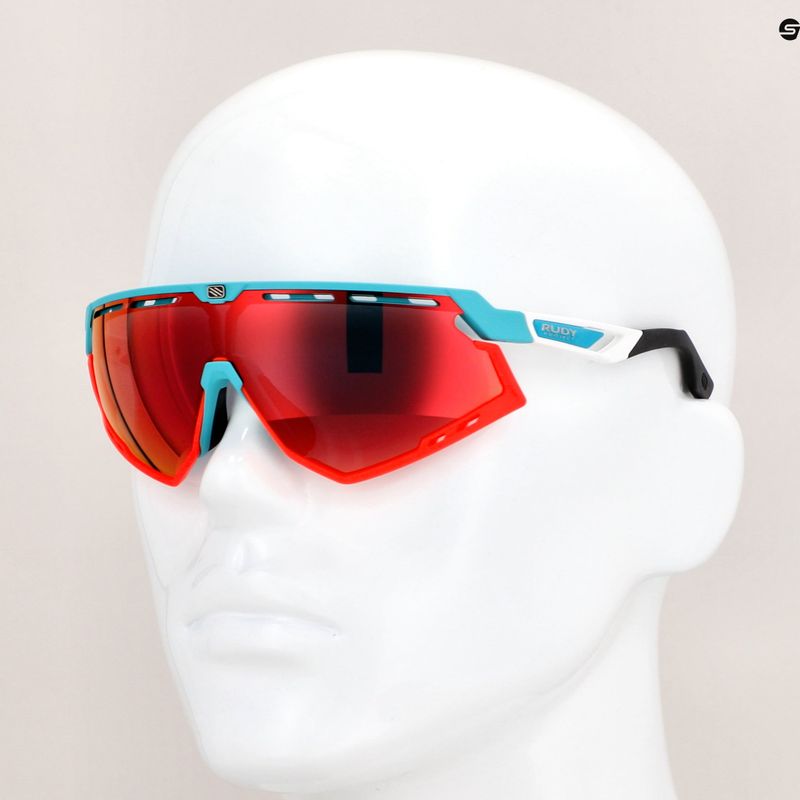 Occhiali da sole Rudy Project Defender bianco smeraldo opaco/rosso multicolore 9