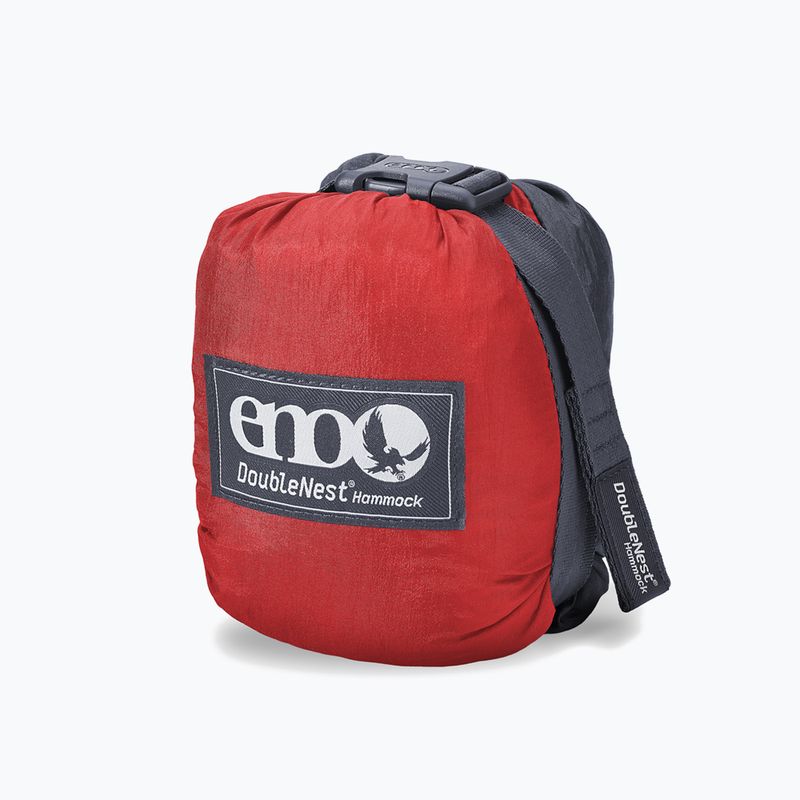 Amaca da trekking ENO Double Nest rosso/carbone 2