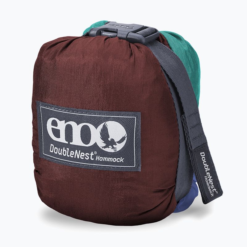Amaca da trekking ENO DoubleNest seaglass / merlot / denim 4