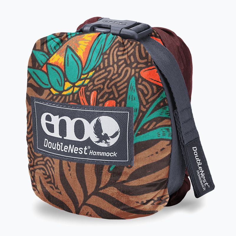 Amaca da trekking ENO DoubleNest Print tropic/merlot 5