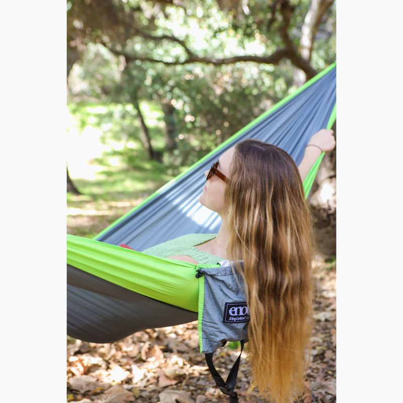 Amaca da trekking ENO SingleNest grigio / chartreuse 7
