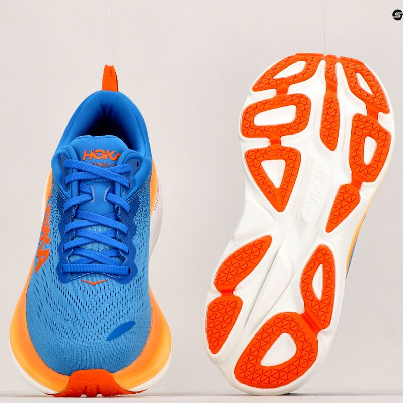 Scarpe da corsa HOKA Bondi 8 da uomo, cielo costiero/arancio vibrante 24