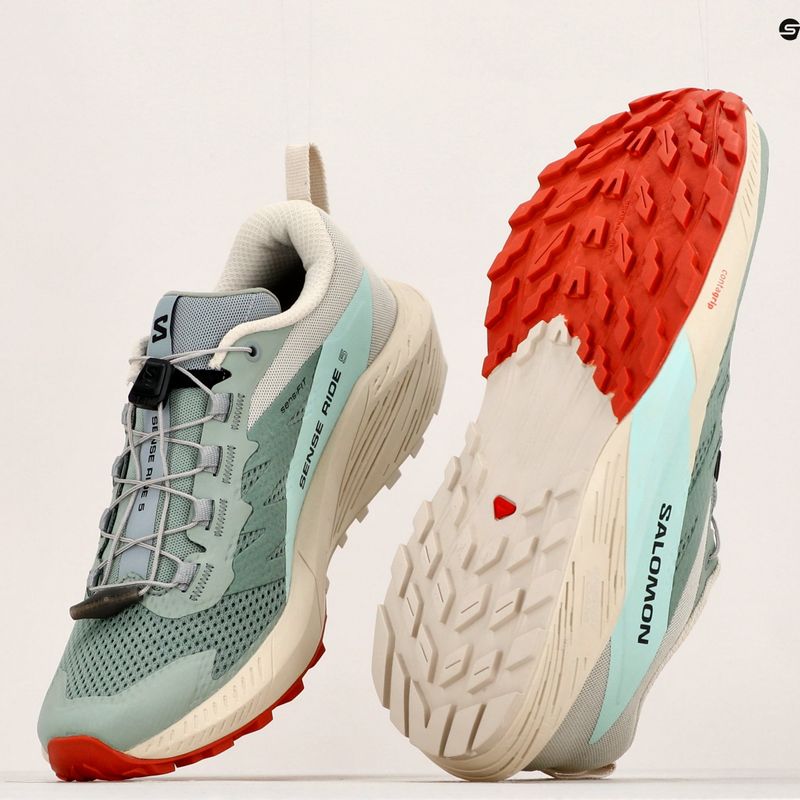 Scarpe da corsa da donna Salomon Sense Ride 5 lily/rainy day/bleached aqua 14