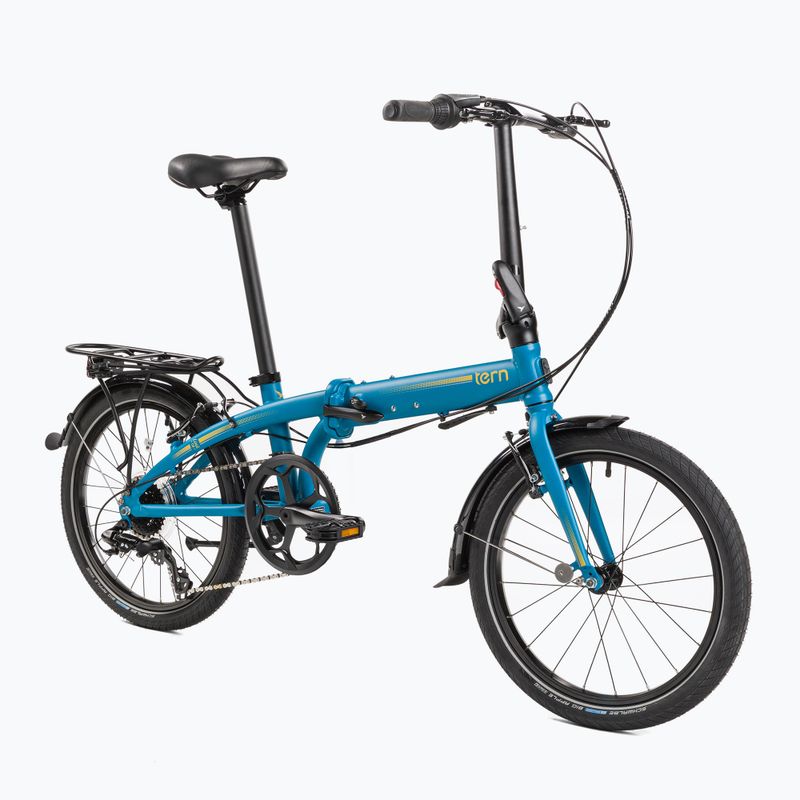 Bicicletta da città pieghevole Tern Link C8 blu 2