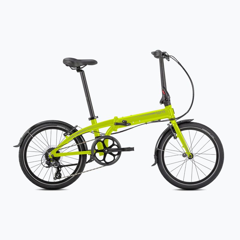 Bicicletta da città pieghevole Tern Link C8 giallo