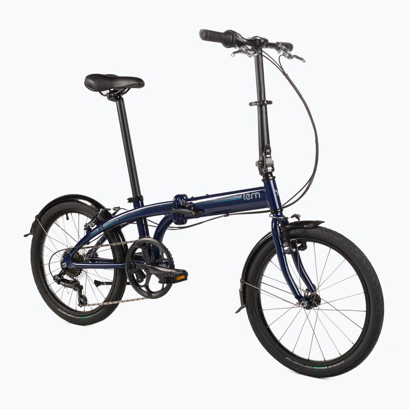 Bicicletta da città pieghevole Tern Link B7 navy 2