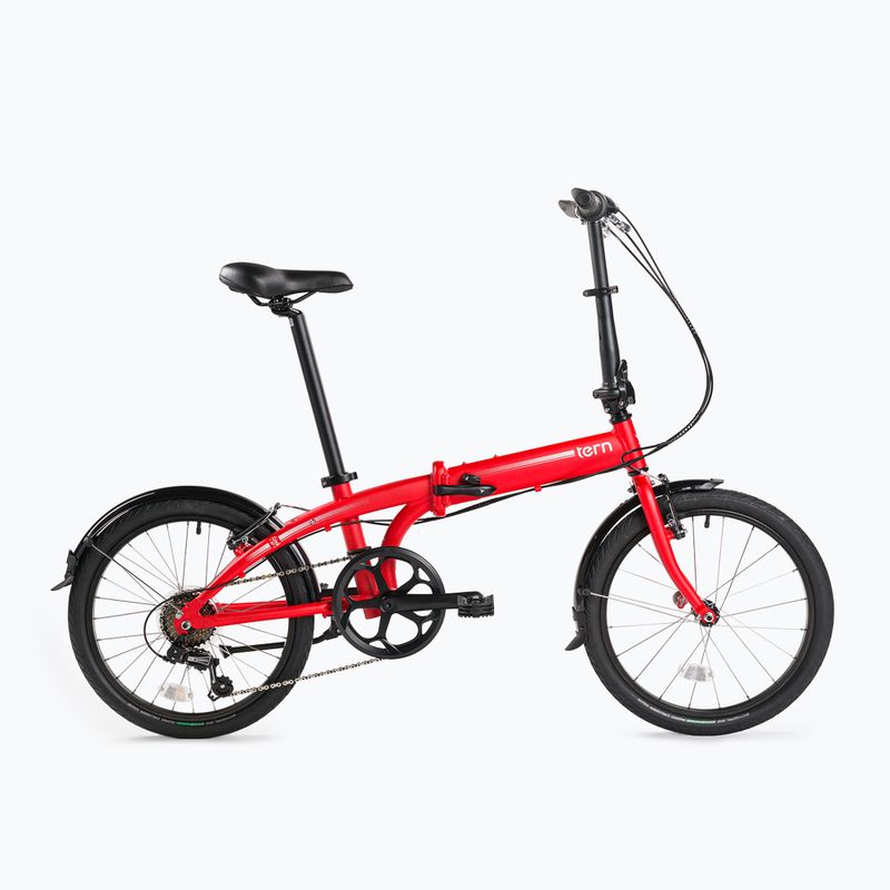 Bicicletta da città pieghevole Tern Link B7 rosso