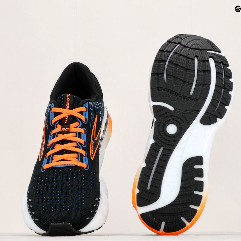 Scarpe da corsa da uomo Brooks Glycerin GTS 20 nero/blu classico/arancio 18