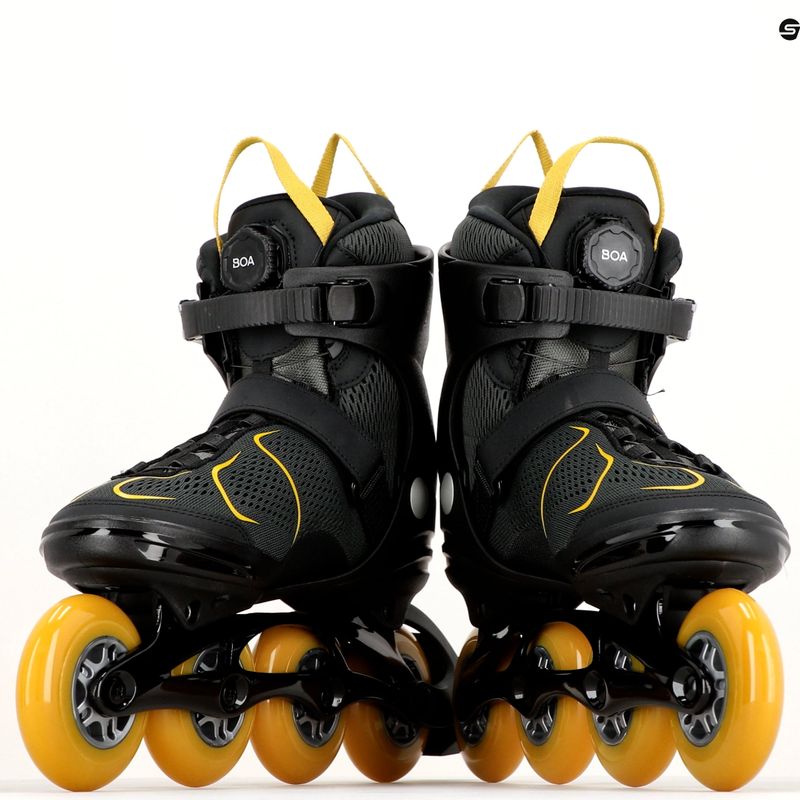 Pattini a rotelle da uomo K2 F.I.T. 90 Boa nero/giallo 17