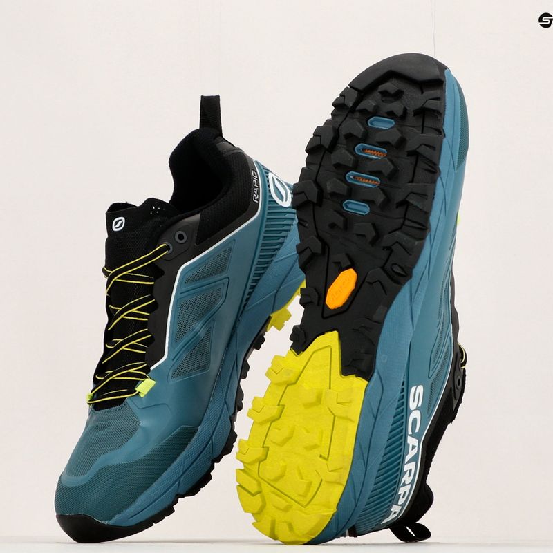 Scarponi da trekking da uomo SCARPA Rapid blu/acido lime 15