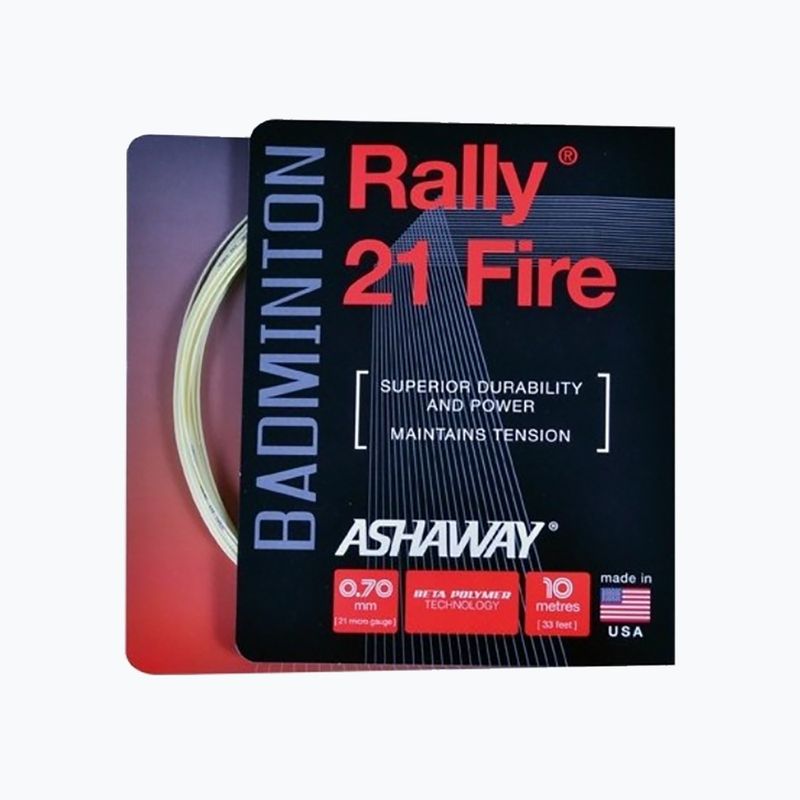 Corda da badminton ASHAWAY Rally 21 - set bianco