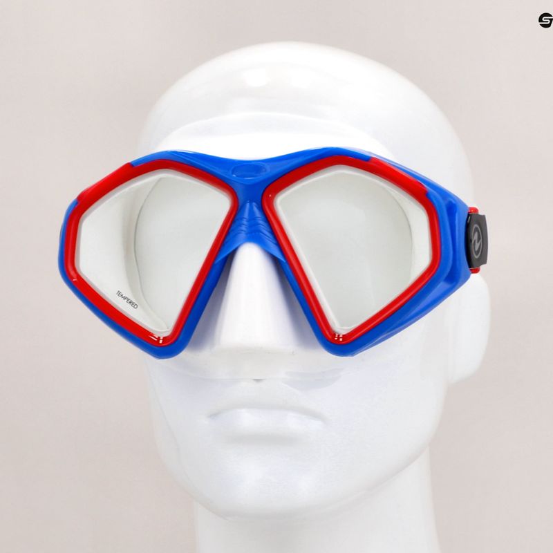 Maschera per lo snorkeling Aqualung Hawkeye bianco/blu 8