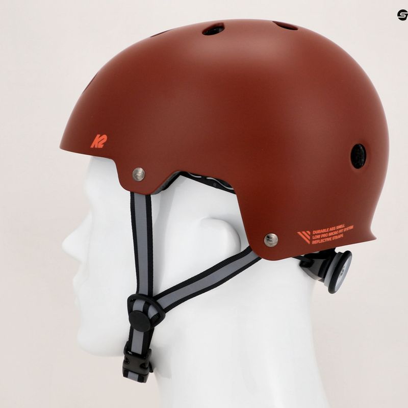 Casco K2 Varsity Pro bordeaux/arancione 13