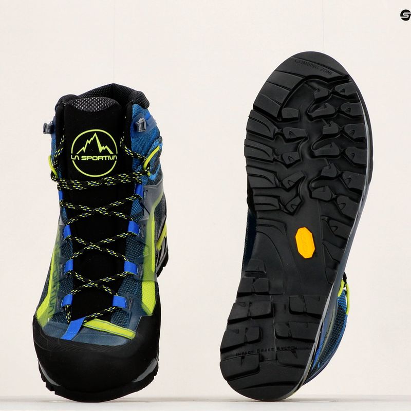 Scarpone da montagna da uomo La Sportiva Trango Tech GTX blu elettrico/lime punch 19