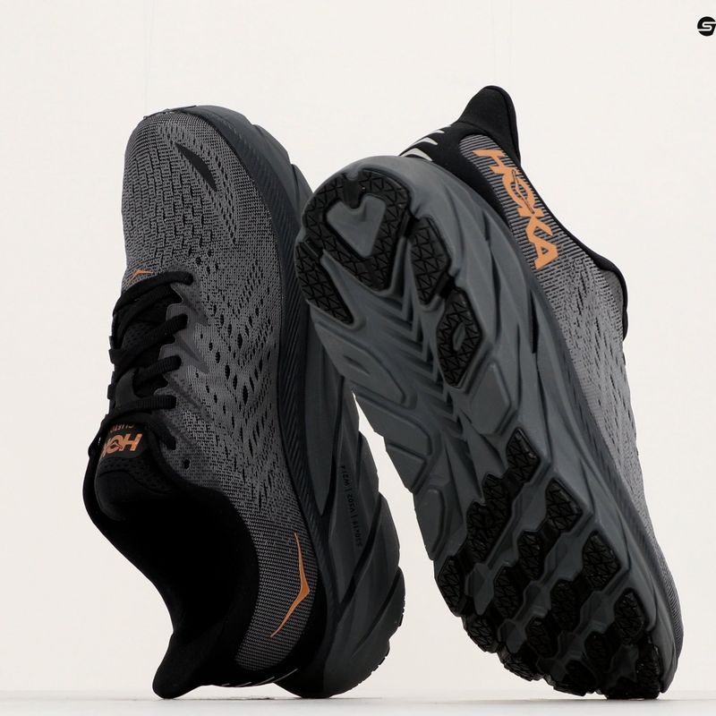 Scarpe da corsa da donna HOKA Clifton 8 antracite/rame 16