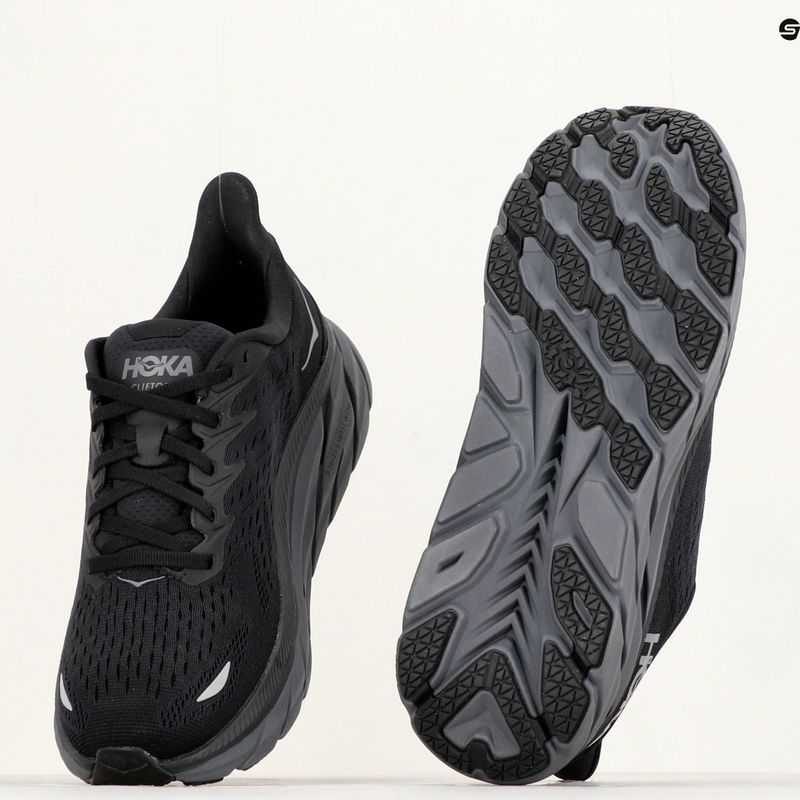 Scarpe da corsa da uomo HOKA Clifton 8 nero/nero 12