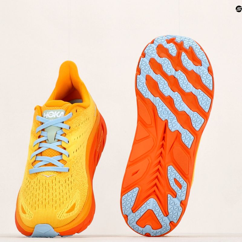 Scarpe da corsa da uomo HOKA Clifton 8, giallo radioso/mais 12