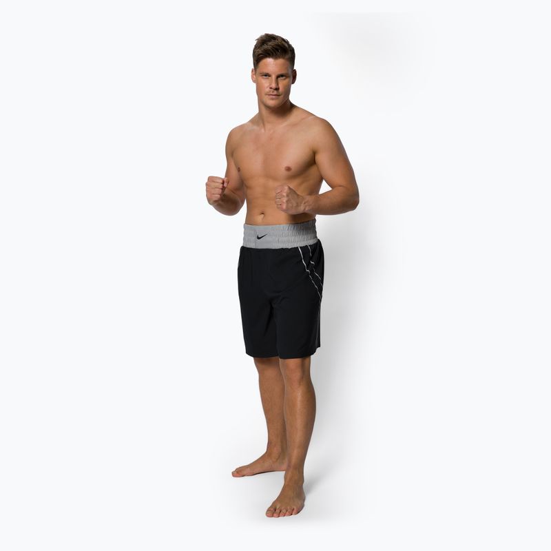 Pantaloncini da boxe Nike da uomo, nero/bianco 2