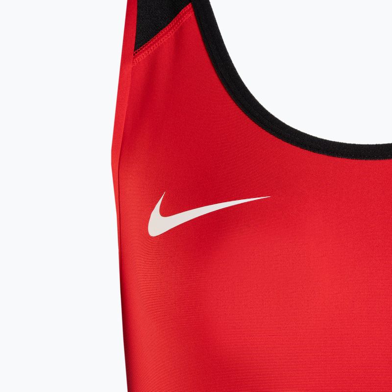 Tuta Nike Weightlifting Singlet scarlatto/nero da donna 3