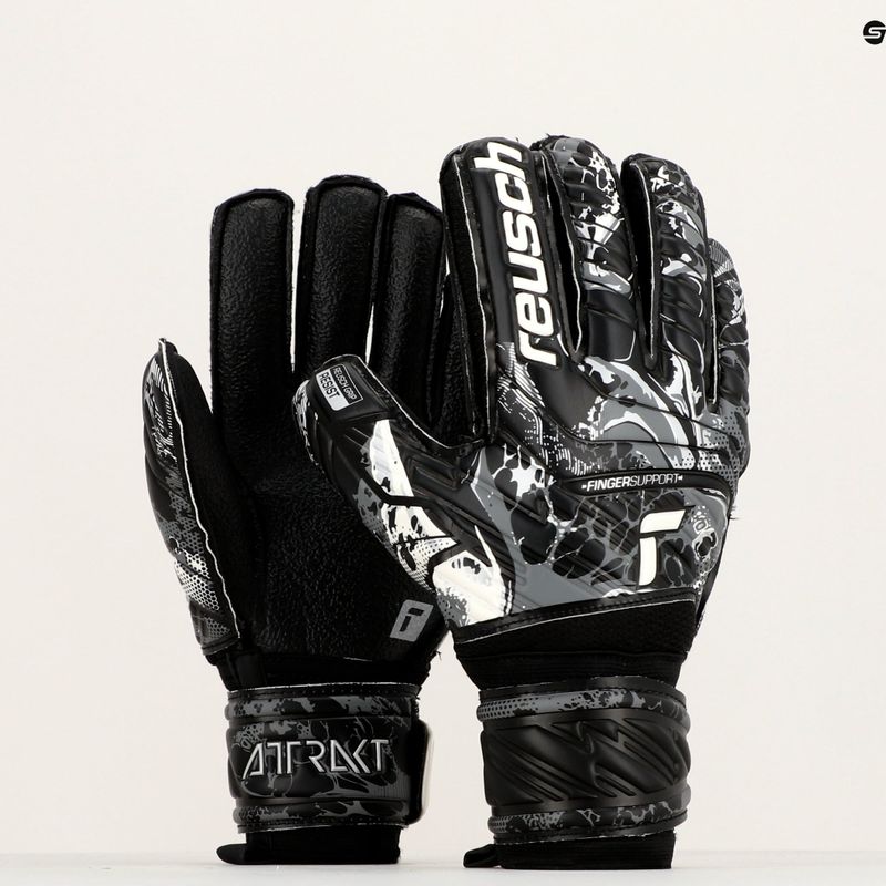 Guanti da portiere Reusch Attrakt Resist Finger Support nero 9