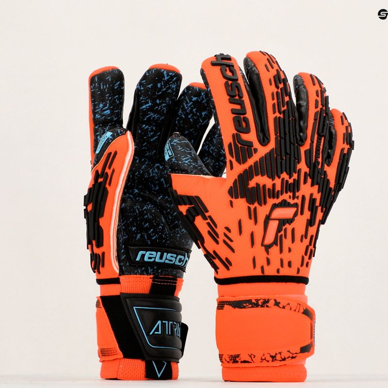 Guanti da portiere Reusch Attrakt Freegel Fusion Ortho-Tec Rosso brillante/blu futuro/nero 9