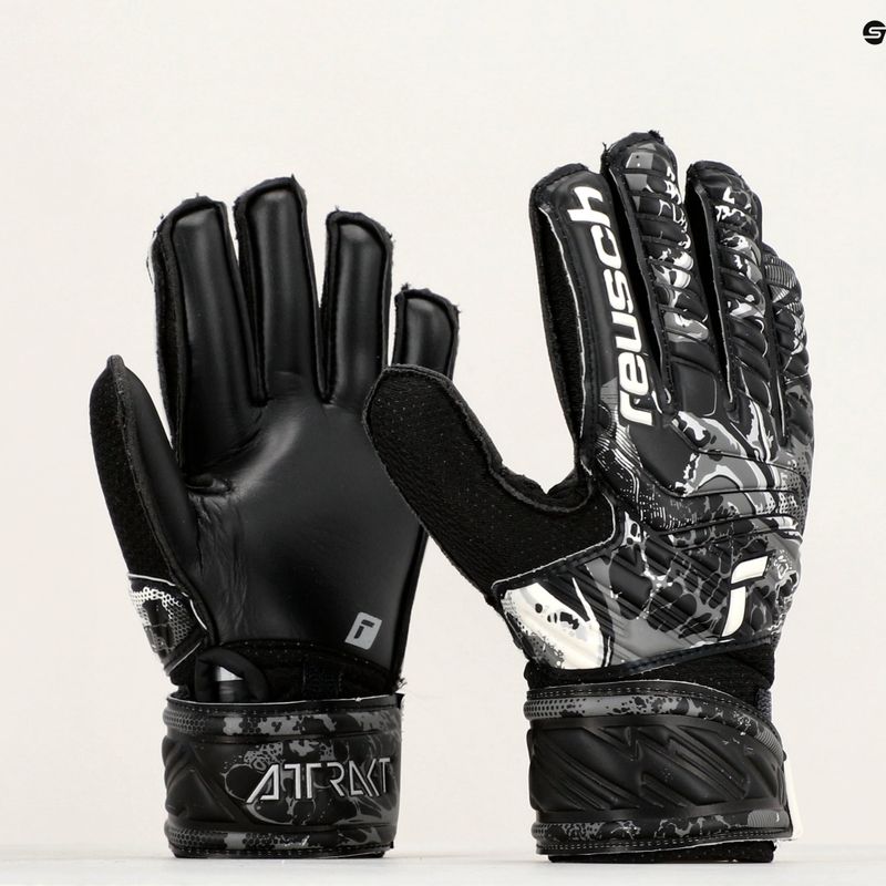 Guanto da portiere per bambini Reusch Attrakt Solid nero 9