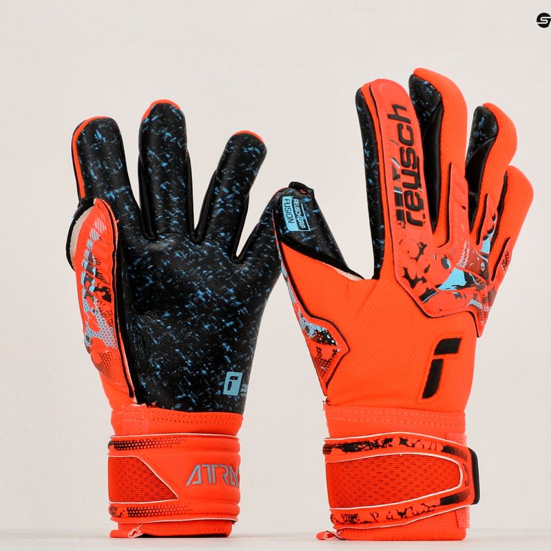 Guanti da portiere per bambini Reusch Attrakt Fusion Guardian rosso brillante/blu futuro/nero 7
