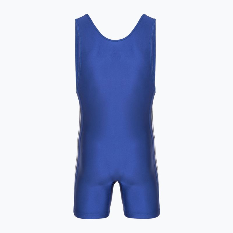Tuta intera uomo adidas 3 Stripe Singlet royal/white 2