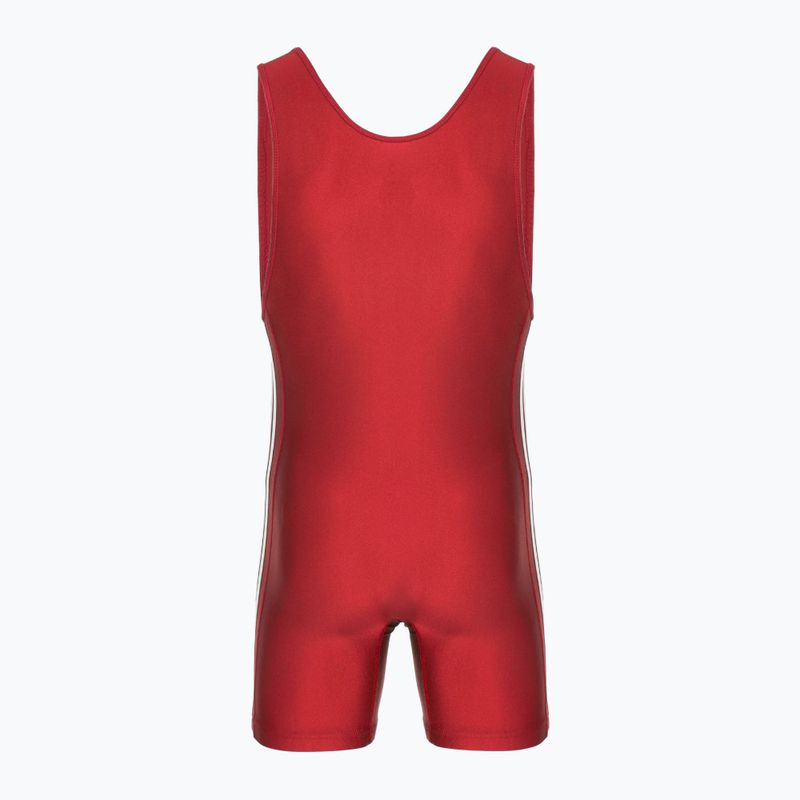 Canotta uomo adidas 3 Stripe Singlet red/white 2