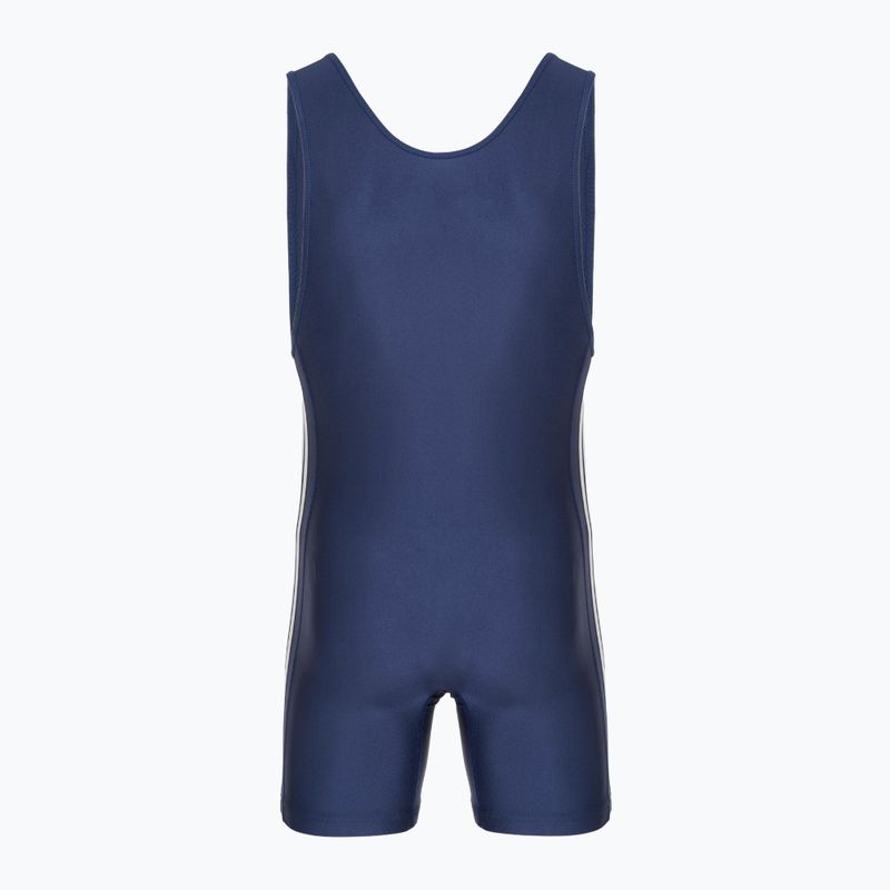 Tuta uomo adidas 3 Stripe Singlet navy/white 2