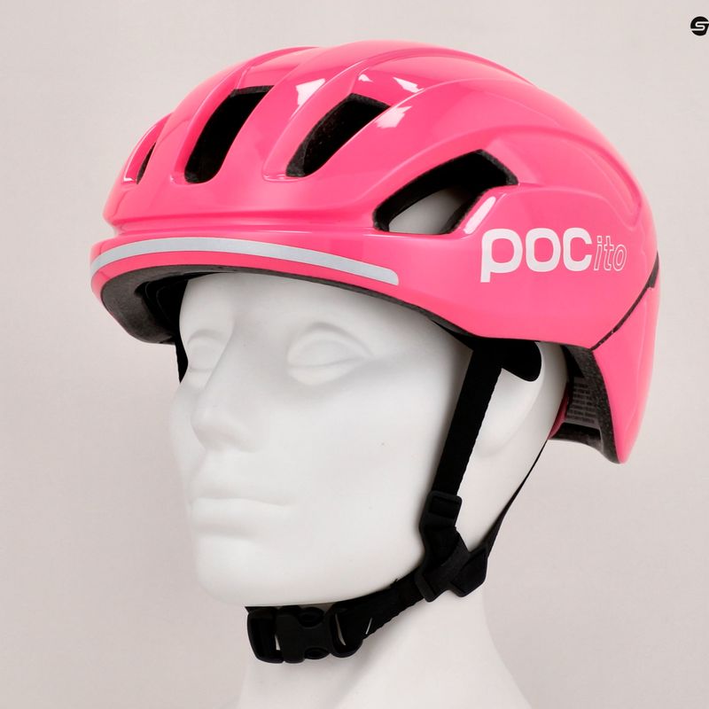 Casco da bici per bambini POC POCito Omne MIPS rosa fluorescente 9