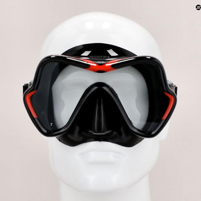 Maschera subacquea Mares One Vision nera/rossa 8