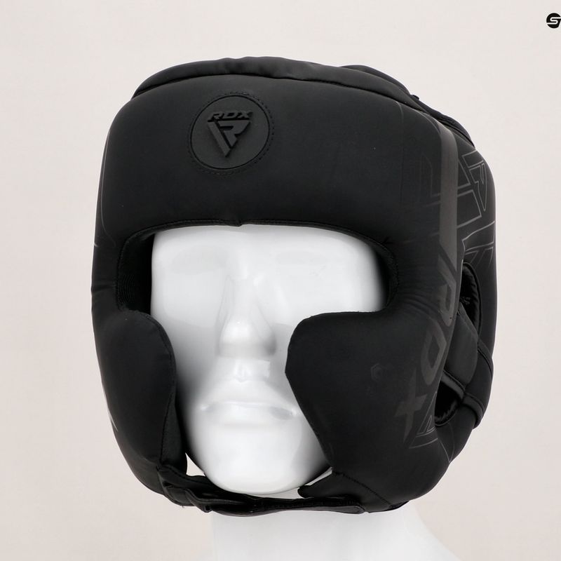 Casco da boxe RDX F6 nero opaco 6