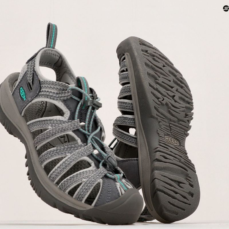 KEEN Whisper sandali da trekking da donna grigio medio/verde pavone 17
