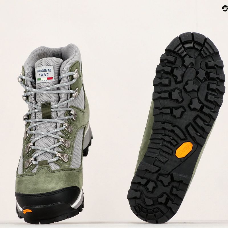 Stivali da trekking da donna Dolomite Zernez GTX verde oliva/grigio alluminio 9